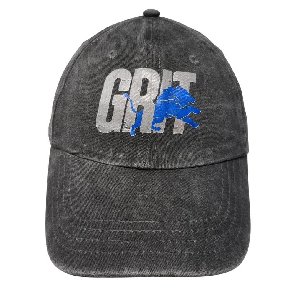 Grit Slideback Baseball Hat Solid Gray One Size Adjustable Vent Holes